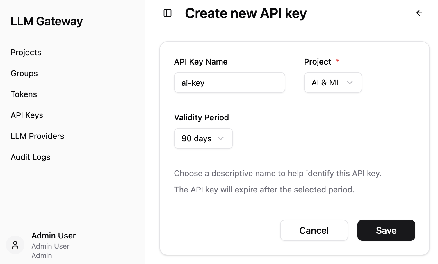 Create New API Key