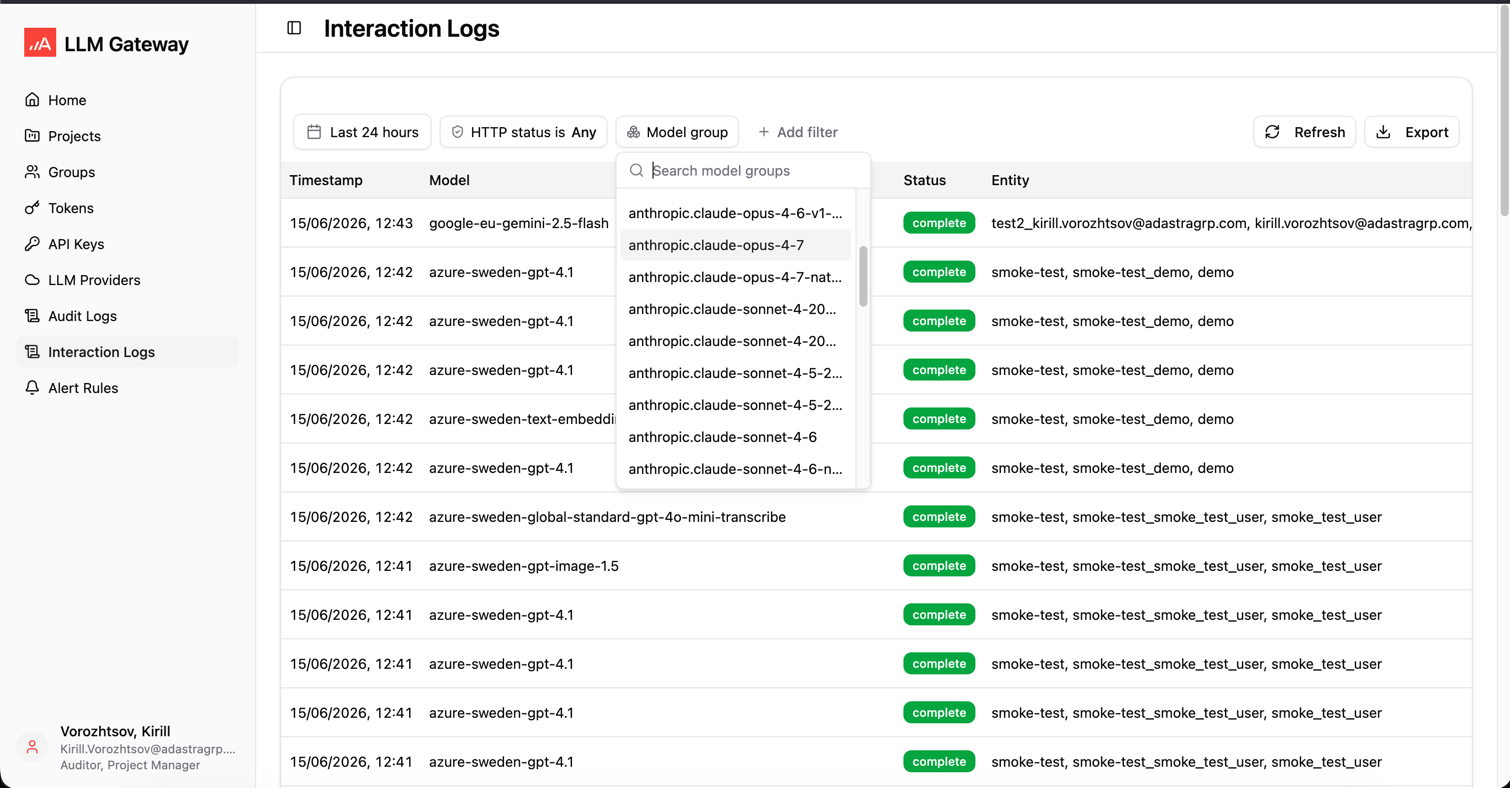 Interaction Logs Overview