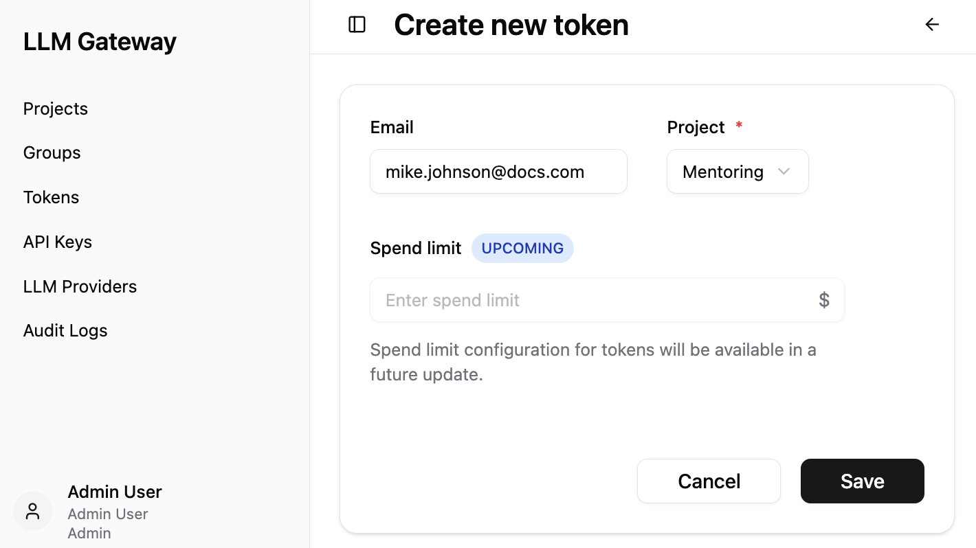 Create New Token
